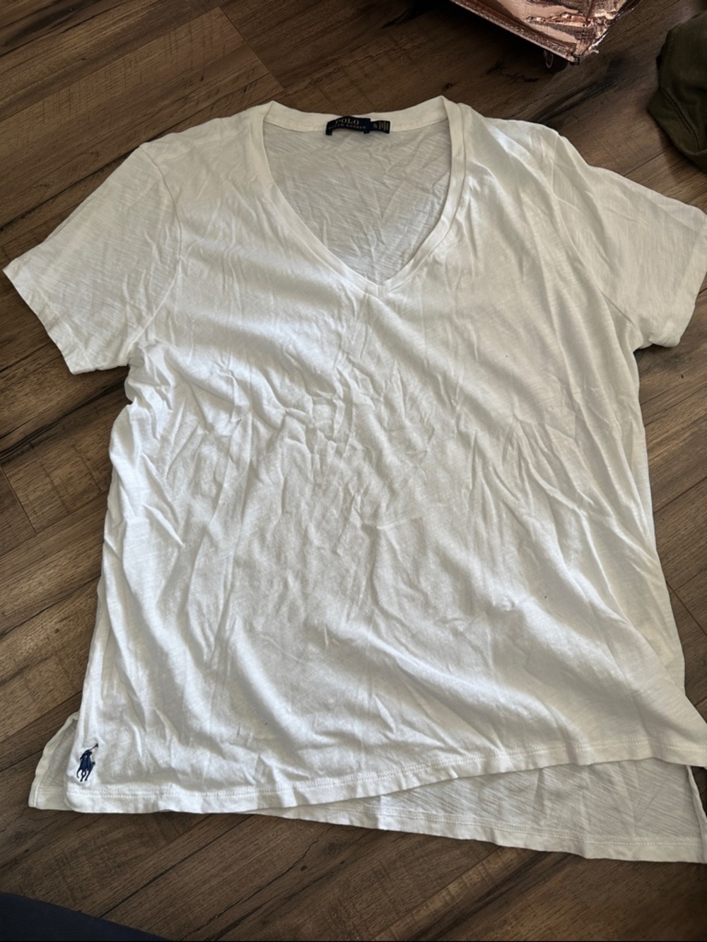 Ralph Lauren Men’s White V-Neck Cotton Tee